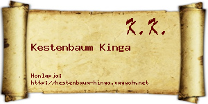Kestenbaum Kinga névjegykártya