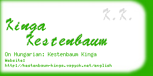 kinga kestenbaum business card